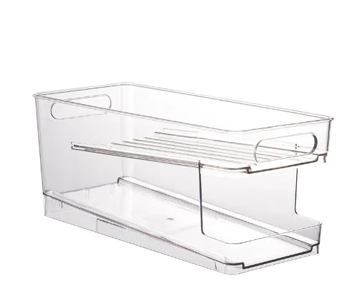 Automatic Rolling Refrigerator Organizer Bins for Drinks
