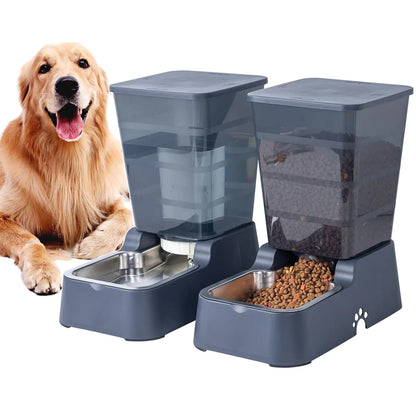 Meikuler Advanced Pet Nutrition Station 5.2L - Water & Food Dispenser Set (Navy)