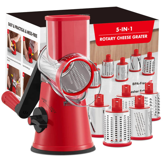 GDL Rotary Cheese Grater Upgraded 5-in-1